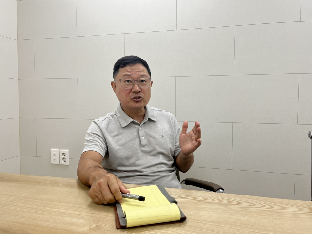 김명기 LSK인베스트먼트 대표가 지난달 31일 서울경제신문과 인터뷰하고 있다. 사진=박효정 기자