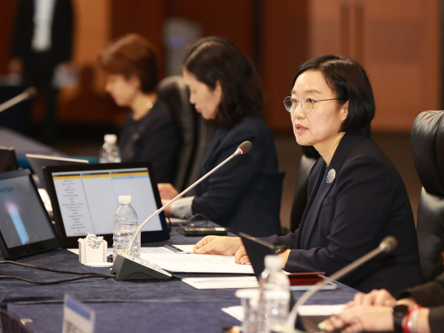 5일 제주 서귀포시 제주국제컨벤션센터(ICC)에서 개최된 ‘아시아·태평양 경제협력체(APEC) 중소기업 장관회의’에서 한성숙 중기부 장관이 모두발언을 하고 있다. 사진 제공=중기부