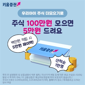키움證, 미성년자 자립계좌 이벤트…최대 5만 원 페이백