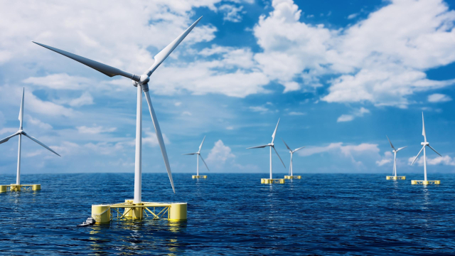 부유식 풍력발전 하부구조물(15MW) ‘SnapWind Float’ 이미지. 사진제공=한국선급