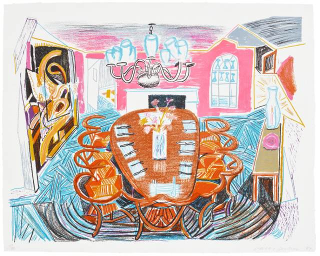 데이비드 호크니, Tyler Dining Room, from Moving Focus, 1984/제공=필립스옥션