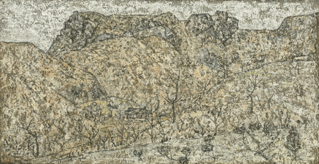 박수근, 산(1959), oil on canvas, 36×70cm /제공=케이옥션