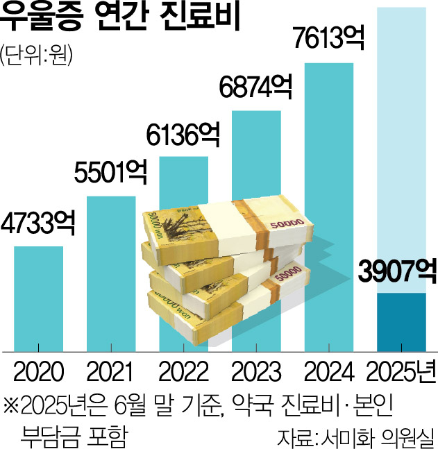 우울증에 병드는 대한민국…올 건보료 8000억 넘을듯