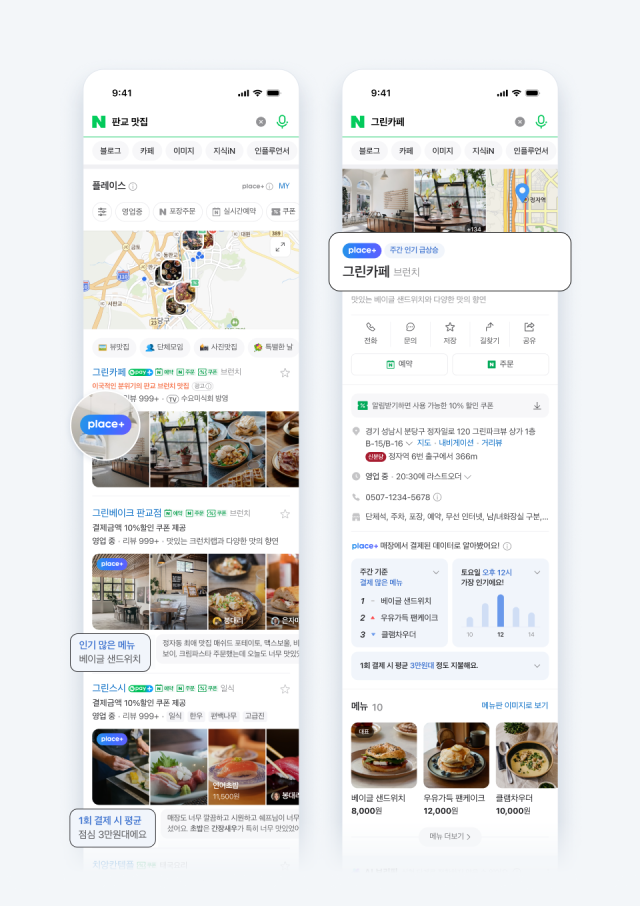 식당·카페 인기 메뉴·평균 결제액도 한 눈에 …네이버, 플레이스·포스 정보 연동
