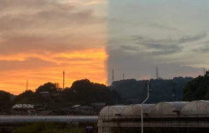 "하늘이 두 쪽 난 줄"…日 기묘한 풍경, AI 합성 논란까지