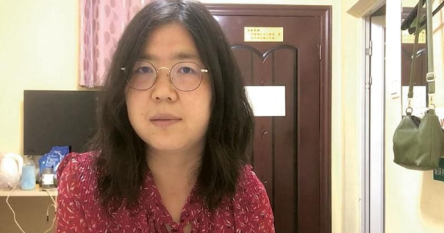 코로나로 봉쇄된 중국 후베이성 우한에 들어가 현지 소식을 전했던 전직 변호사 장잔. 연합뉴스