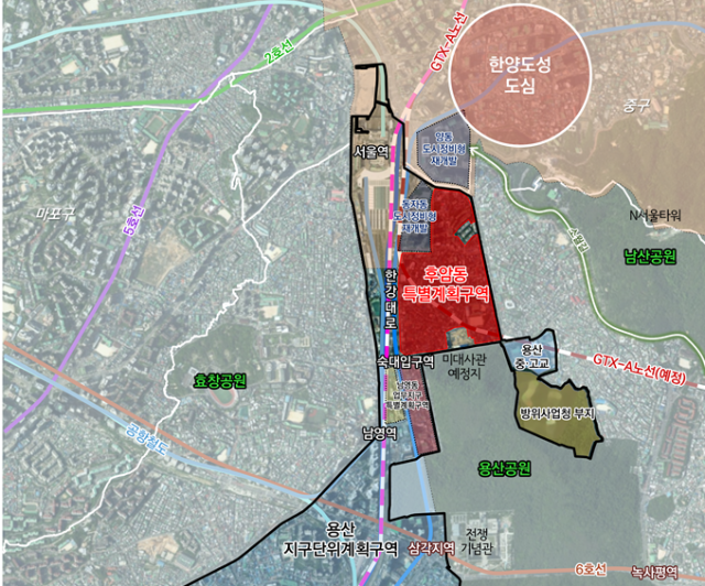 서울 용산구 후암동 특별계획구역 위치도. 사진 제공=서울시
