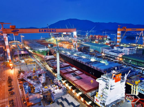 삼성중공업 거제조선소. 삼성중공업