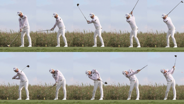 허인회의 드라이버 샷 연속 스윙. 사진 제공=민수용 KPGA 공식 사진기자