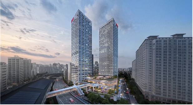 옛 BYC 사옥 부지에 조성될 건물 투시도. 사진 제공=서울시