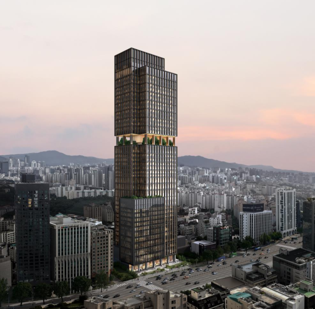 강남구 청담동 프리마호텔 부지에 조성될 건물 투시도. 사진 제공=서울시