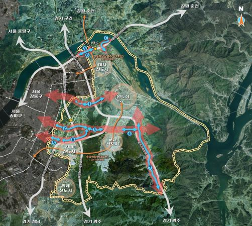 하남시 광역도로망 확충 현황. 사진 제공=하남시