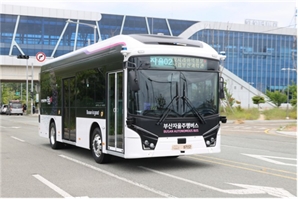 부산 내성~중동 BRT 구간서 자율주행버스 야간 시험운행