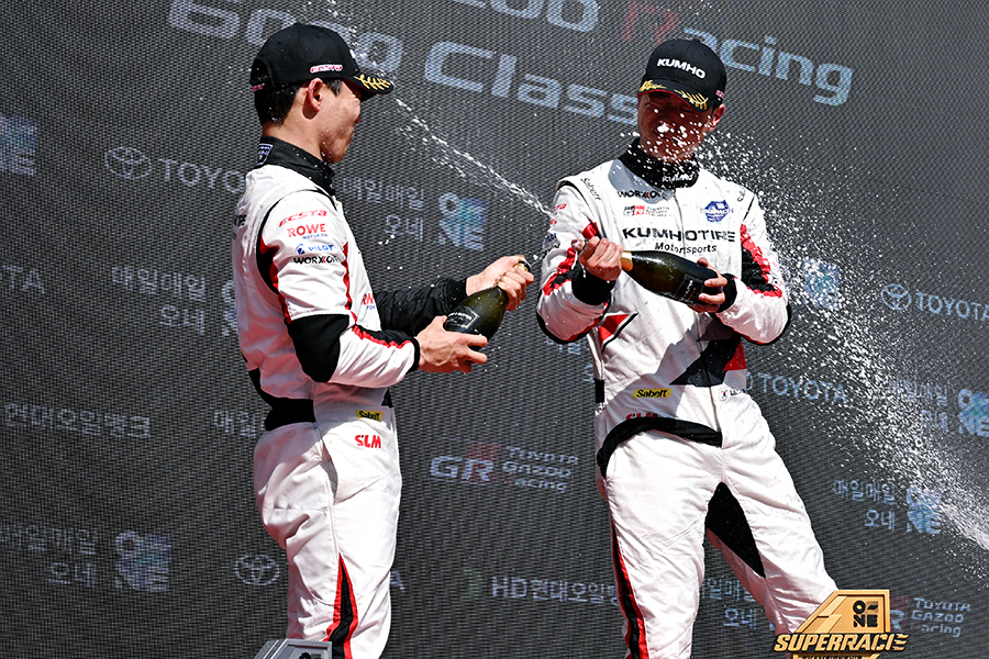 금호타이어 모터스포츠 활동을 이끈 이창욱, 노동기. 사진: 김학수 기자