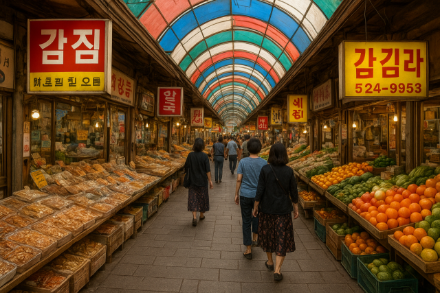 AI가 잘못 만든 잘못된 한국의 시장 거리. 사진 제공=한국관광공사.