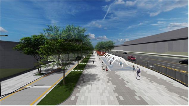 부산 사상광장로 그릿카펫 조성사업 조감도. 사진제공=부산시