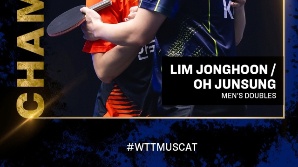 탁구 임종훈-오준성, WTT 무스카트 정상…女복식 주천희-김나영은 준우승
