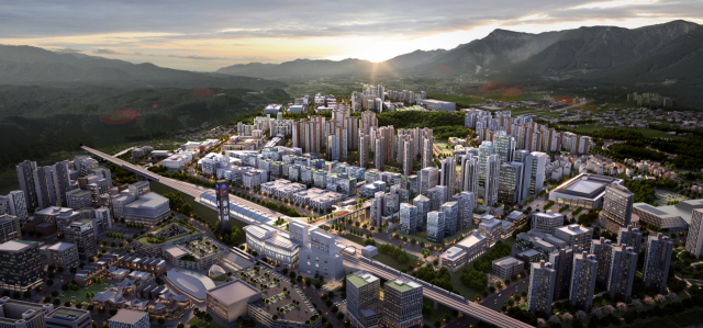 울산 KTX역세권 복합특화단지 조감도. 사진 제공=한화솔루션