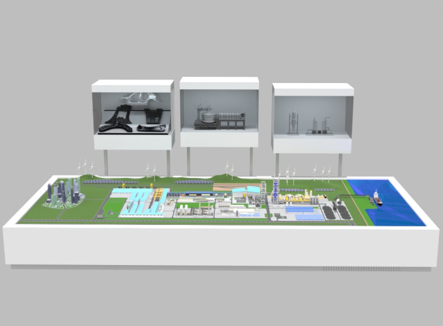 현대제철의 미국 루이지애나 전기로 제철소 모형. 사진 제공=현대제철