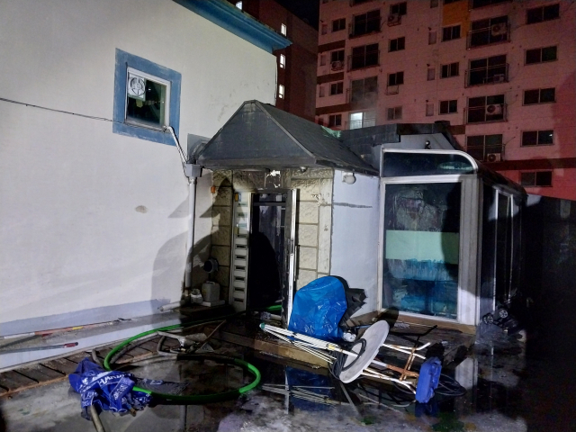 구월동 상가 화재 현장. 사진제공=인천소방본부