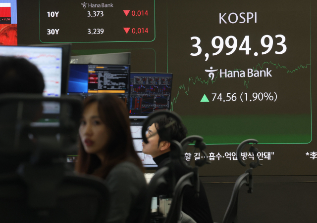 코스피, 4000선 회복 출발…삼성물산 6%대 급등 [이런국장 저런주식]
