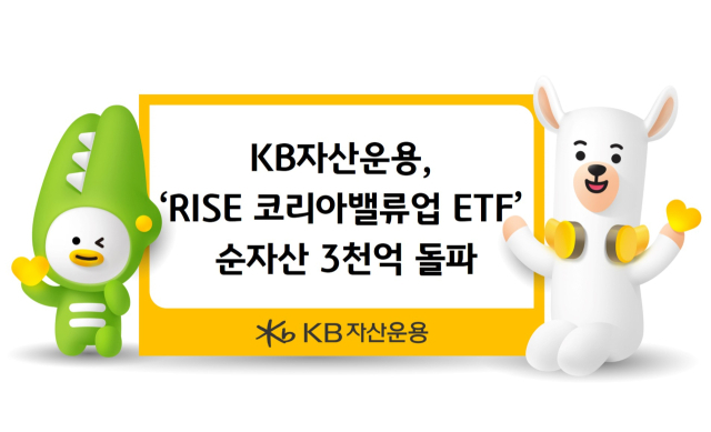 KB운용, 'RISE 코리아밸류업 ETF' 순자산 3000억 돌파
