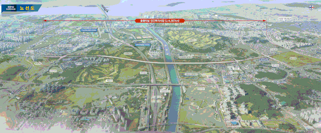 중봉터널 민간투자사업 노선도. 출처 : 인천시