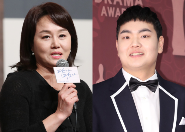 개그우먼 이경실(왼쪽)과 그의 아들인 배우 손보승. 뉴스1