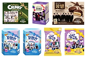 "최애 랜덤씰 뽑아가세요"…롯데웰푸드, 엔하이픈·투어스 컬래버 제품 공개