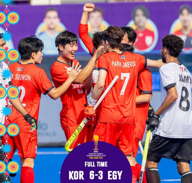 韓주니어 남자하키, 이집트 꺾고 월드컵 첫 승