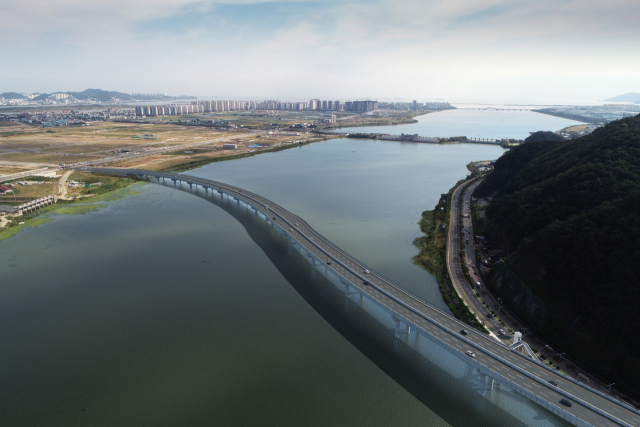 부산진해경제자유구역 북측진입도로 개설 조감도. 사진제공=부산진해경제자유구역청