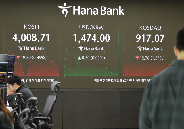 하나은행 딜링룸 전경. 연합뉴스