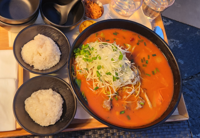 제주신라호텔의 ‘전복 한우 차돌 짬뽕’ 메뉴. 독자제공