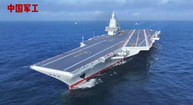 중국 국가국방과학기술공업국(SASTIND) 공식 SNS 계정에 올라온 푸젠함. 뉴스1