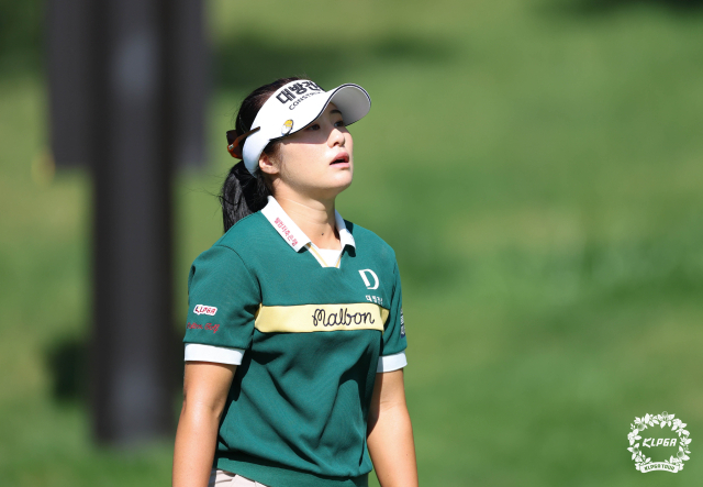 퍼팅 후 아쉬운 표정을 짓고 있는 이정은6. 사진 제공=KLPGA